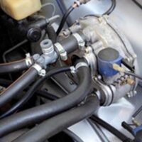 rubber hoses within car engine bay